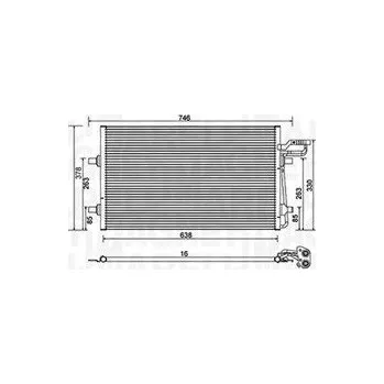 Výparník klimatizace Kondenzátor, klimatizace MAGNETI MARELLI 350203934000