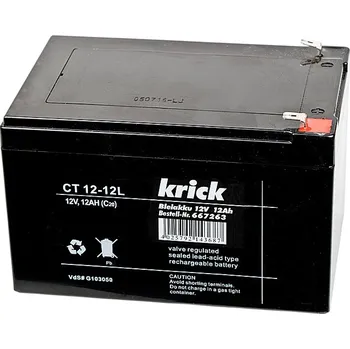 RC vybavení Olověný akumulátor Krick 12 V/12 Ah