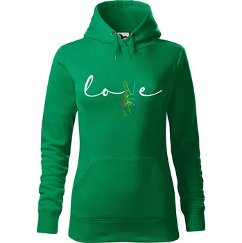 Pánská mikina Dámská mikina LGBT love Velikost (žena): S, Vyberte barvu: Středně zelená