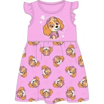 Dívčí šaty E plus M - Dívčí bavlněné letní šaty Tlapková patrola - Paw Patrol Skye - růžové 116