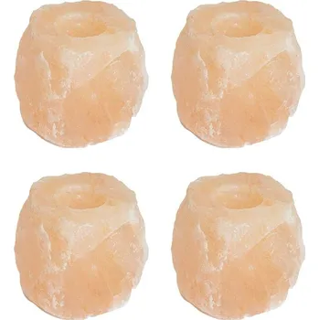 Vánoční svícen vidaXL Svícny z kamenné soli Růžová Kamenná sůl [42000111]