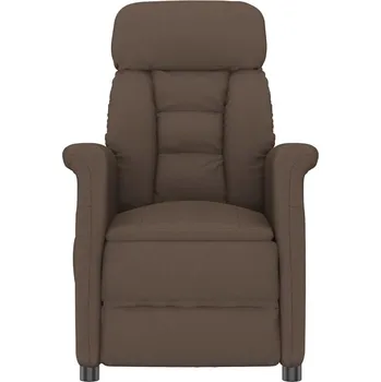 Masáž vidaXL Masážní křeslo s polštářem Hnědá 70.5 x 96.5 x 95 cm Umělá kůže [348406]