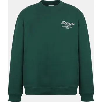 Pánský svetr Slazenger Slaz Crew Sweatshirt Green XL