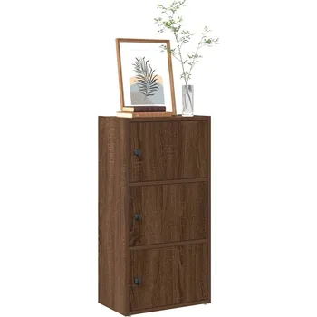 Obývací pokoj vidaXL Knihovna 40x24x77 cm kompozitní dřevo [860369] Barva: hnědý dub