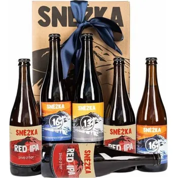 Dárkový potravinový koš Dárkový pivní set Pivo Sněžka - MAXI KOMBINÁTOR