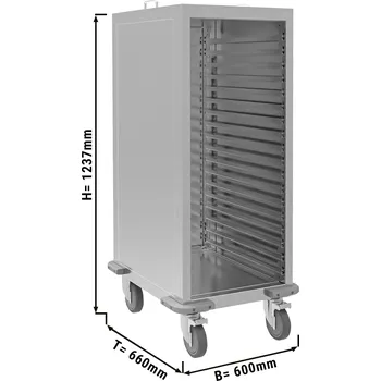 Servírovací stolek G.Gastro Vozík na podnosy - 10x GN 2/1 nebo 20x GN 1/1