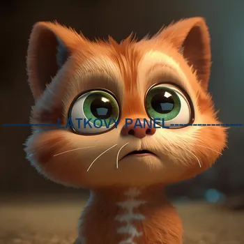 Látkový panel - Kočka - KČ-72 Velikost: 30x30cm, Materiál: Bavlna