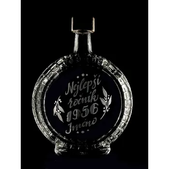 Dárková krabička Dárková lahev 0,7l nejlepší ročník 1956 - ručně ryté (broušené), dárková krabička, možnost jména na přání