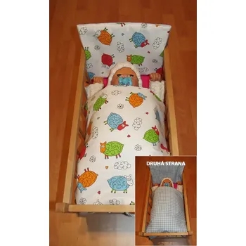 Povlečení Peřinky do postýlky pro panenky Ovečky