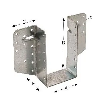Tesařské kování SIMPSON trámová botka BSS 120x 230 žár. pozink., vnější, s certifikátem
