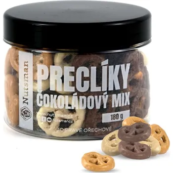 Čokoláda NUTSMAN Preclíky čokoládový MIX 180 g
