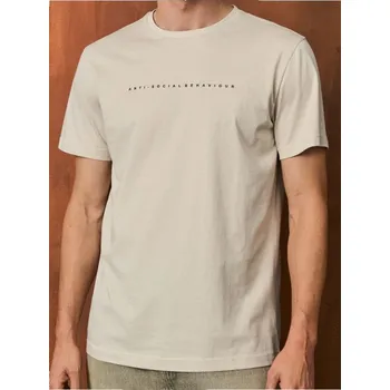 Sinsay - Tričko s potiskem - béžová - 560EY-08X - 560EY-08X-M