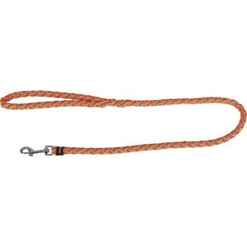 Vodítko pro psa Vodítko pro psy reflexní kulaté Maxi Safe, 100 cm x 12 mm, oražovo/šedé