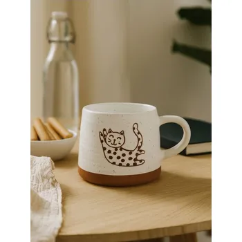 Sinsay - Hrnek s tečkovaným vzorem - hnědá - 163GI-88X - 163GI-88X-ONE