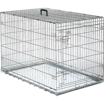 klec pro psa Transp. Klec pozink XXL Flamingo 120 x 76 x 82 cm stříbrná