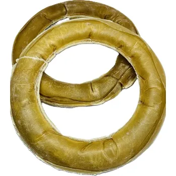 Krmivo pro psa Kolečko z přírodní kůže 15 cm