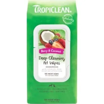 Péče o psí chrup Tropiclean hloubkově čistící ubrousky (100pcs)