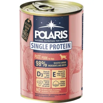 Krmivo pro psa Polaris single protein paté Pes Vepřová, konzerva 400 g