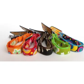 Obojek pro psa Polostahovák kov / nylon barevný 10mm x 33-48cm