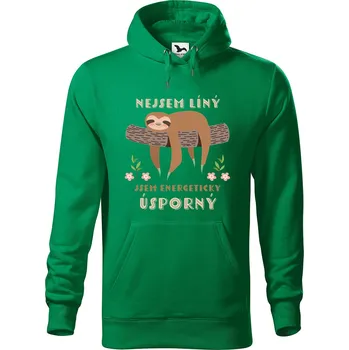 Pánská mikina Pánská mikina s potiskem Energeticky úsporný Velikost (muž): M, Vyberte barvu: Středně zelená