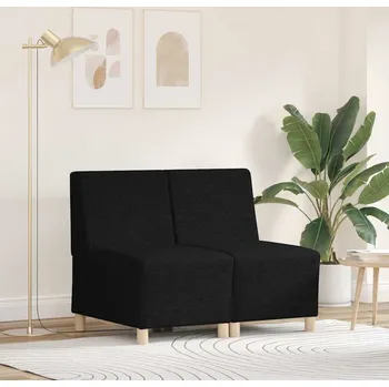 Pohovka vidaXL Modulová sedačka bez opěradel 2 pcs Černá 55 x 74 x 82 cm [3399750]