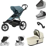THULE Urban Glide 3 Mid Blue magnetická spona + korba Soft Beige + pláštěnka + moskytiéra + madlo + pláštěnka a moskytiéra na korbu