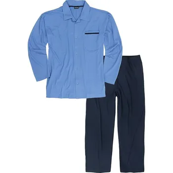 Pánské pyžamo ADAMO pyžamo pánské rozepínací nadměrná velikost 2XL světle modrá