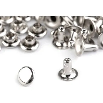 Duté nýty pro výrobu batohů, tašek Ø5 mm - balení 10 párů - nikl
