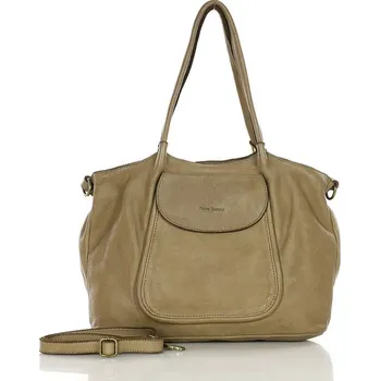 Kabelka Kožená kabelka přes rameno Mazzini M86 béžová