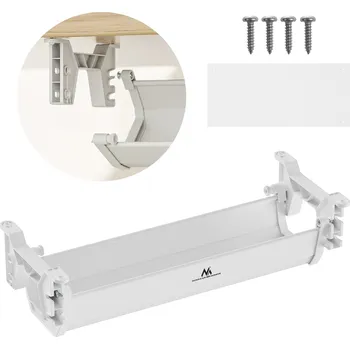 Organizér kabelů Organizér kabelů/nástavců Maclean pod stůl, max. zatížení 5 kg, bílý, MC-106 W