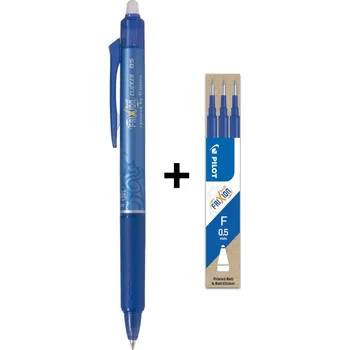 Gumovací pero PILOT FriXion Clicker 05 / 0.25 mm, modré - balení 1 ks + 3 ks náplně