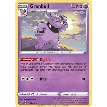 Sběratelská karetní hra Granbull 116/264 - Fusion Strike Typ karty: Reverse Holo