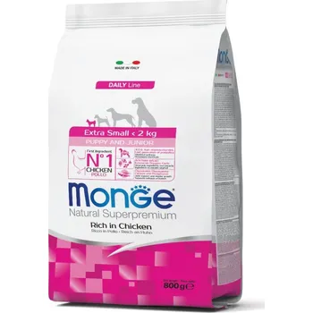 Krmivo pro psa MONGE DOG EXTRA Mini Puppy &amp; Junior Kuře, rýže 800g