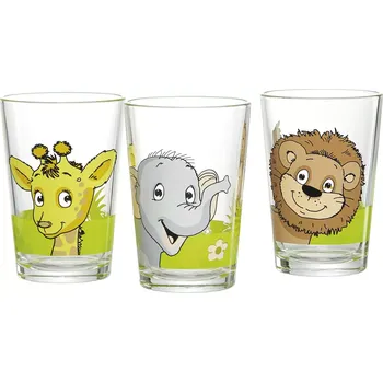 Sklenice Sklenice dětská Flirt by R&B Zvířátka 200 ml, sada 3 ks