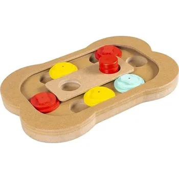 Hračka pro psa Hračka dřevo interaktivní Kost 28x19x2,5cm Duvo+