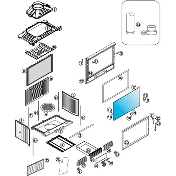 Krbová vložka Deflektor krbová vložka litina EASYBOX Edilkamin