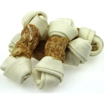 Krmivo pro psa Salač uzel z buvolí kůže obalený kuřecím masem 300g