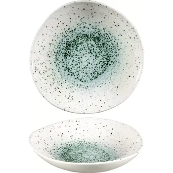 Talíř CHURCHILL Mineral Zelený hluboký talíř, organický, ø: 253 mm