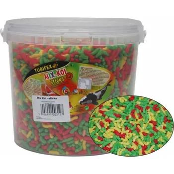 Krmivo pro rybičky KOI MIX sticks plovoucí, dóza 5 l
