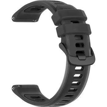 Řemínek na hodinky Silikonový řemínek Ricardo 20mm (pro Garmin Forerunner 570 (42mm) aj.), černý, Quick Release
