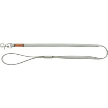 Vodítko pro psa BE NORDIC kožené vodítko - světlešedá M-L:1,00m/20mm