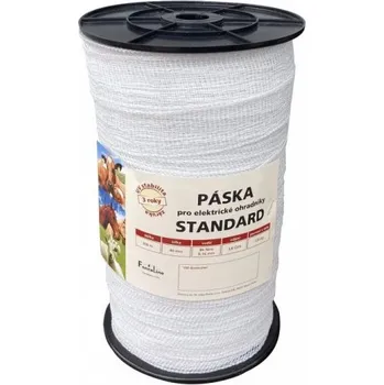 Páska STANDARD 40 mm pro el. ohradník, 8x0,16 mm Niro, 200 m, bílá