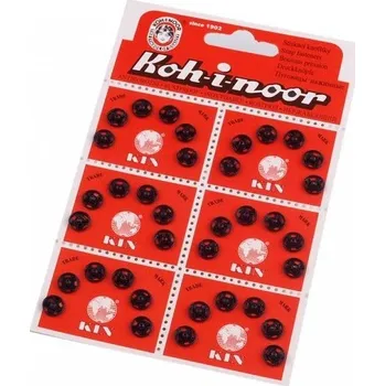 Kovové patentky / stiskací knoflíky černé -8 mm