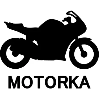 Samolepící etiketa Označto Štítky do šatny - s popiskem - motorka Barva písma: Bílá