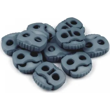 Brzdičky s dvěmi dírkami 20x20 mm - šedomodrá