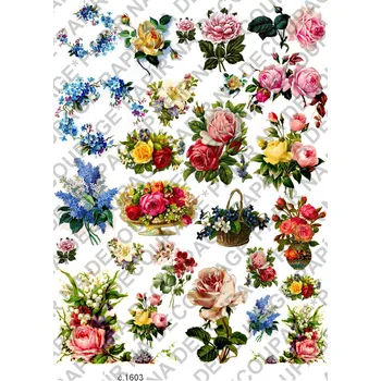 Umělecký papír Rýžový a soft papír na decoupage - Růže - KB01603 Materiál: Soft, Rozměr: A4