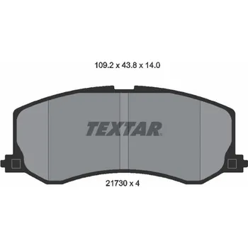 Brzdová destička Sada brzdových destiček, kotoučová brzda TEXTAR 2173001