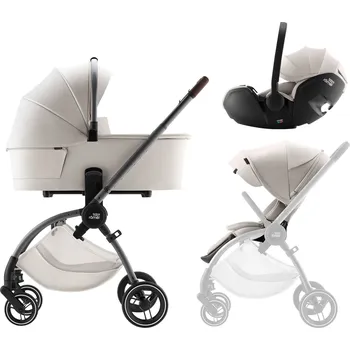 Kočárek Set kočárek Rio + hluboká korba + autosedačka Baby-Safe PRO Lux, Soft Taupe