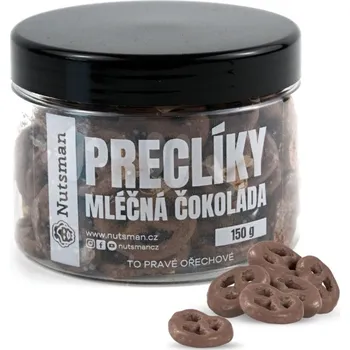 Čokoláda NUTSMAN Preclíky mléčná čokoláda 150 g