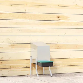 vidaXL Hnízdo pro kuřata s 1 přihrádkou a nohami, pozinkovaná ocel [4104902]